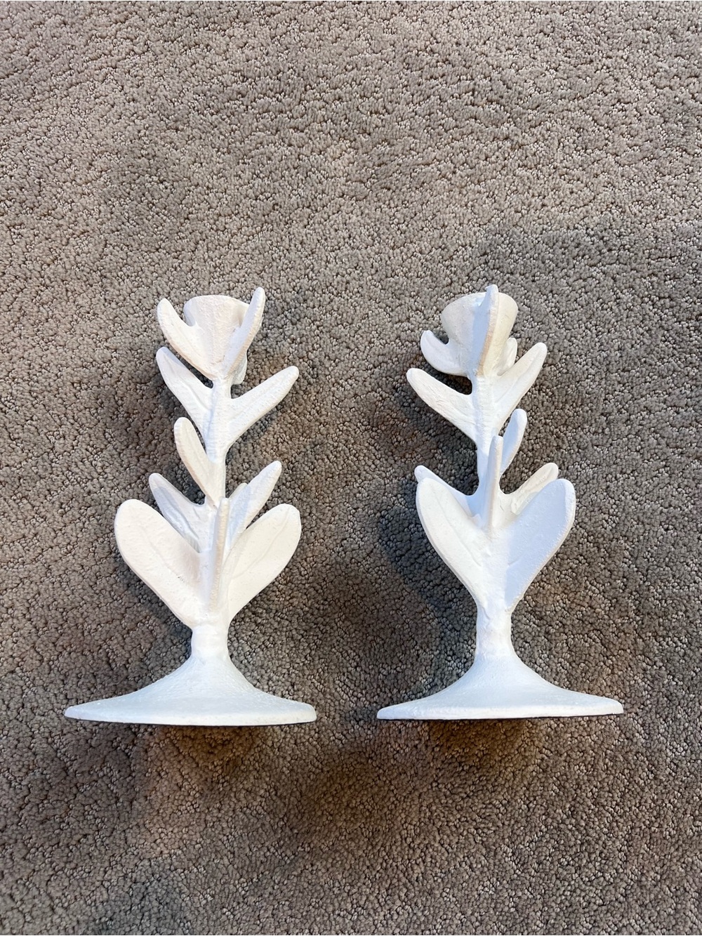 Pair of Flora Taper Candlestick Holders Anthropologie Medium Size